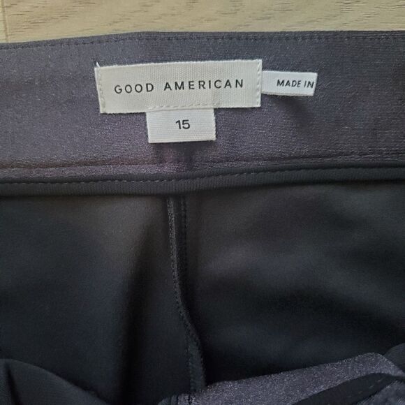 GOOD AMERICAN Boss Disco Flare Leg Trousers Pants Black Size 15 - Picture 7 of 8